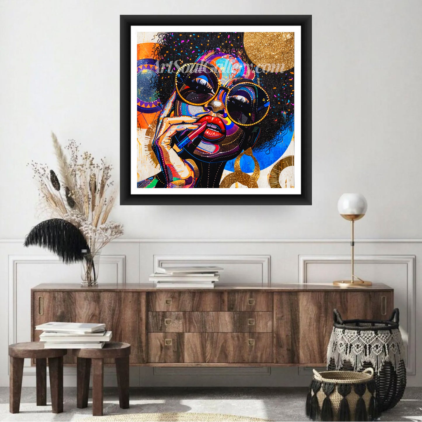 Black Woman Abstract Wall Poster 1