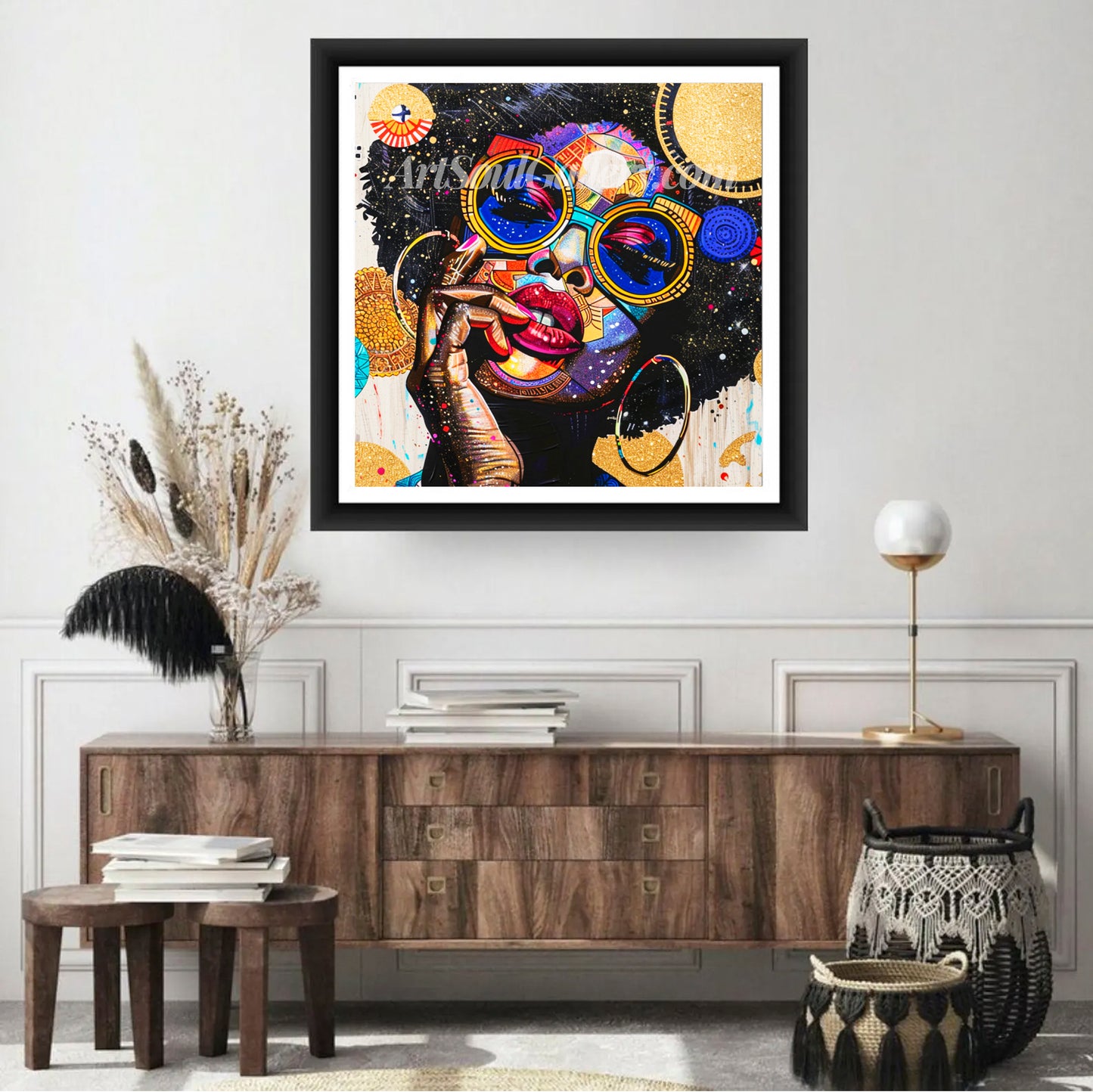 Black Woman Abstract Wall Poster 3